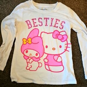NEW Hello Kitty And Friends "BESTIES Girls Long Sleeve Shirt Sizes LG 10/12 NWOT